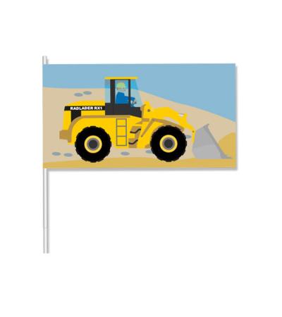 Baustellen Papierfähnchen - Flaggen